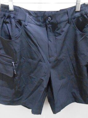 MAGCOMSEN Men's Navy Blue Hiking Cargo Shorts 7" Quick Dry Lightweight Shorts-Lg